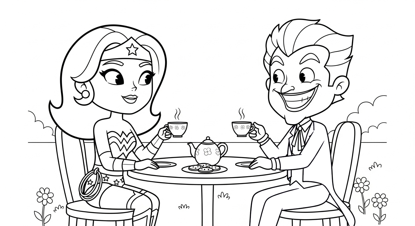 imprimer coloriage Joker updated pour enfant