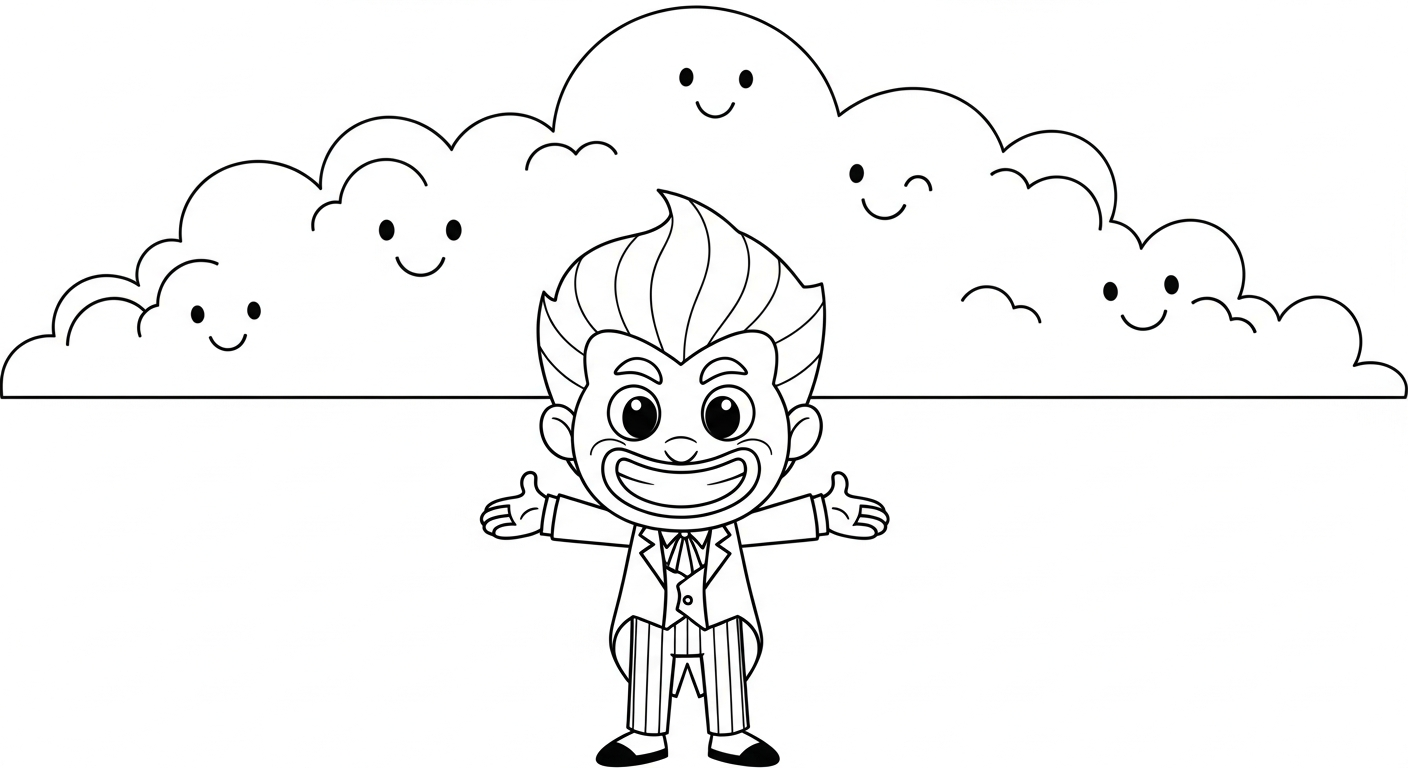 imprimer coloriage Joker updated pour enfant