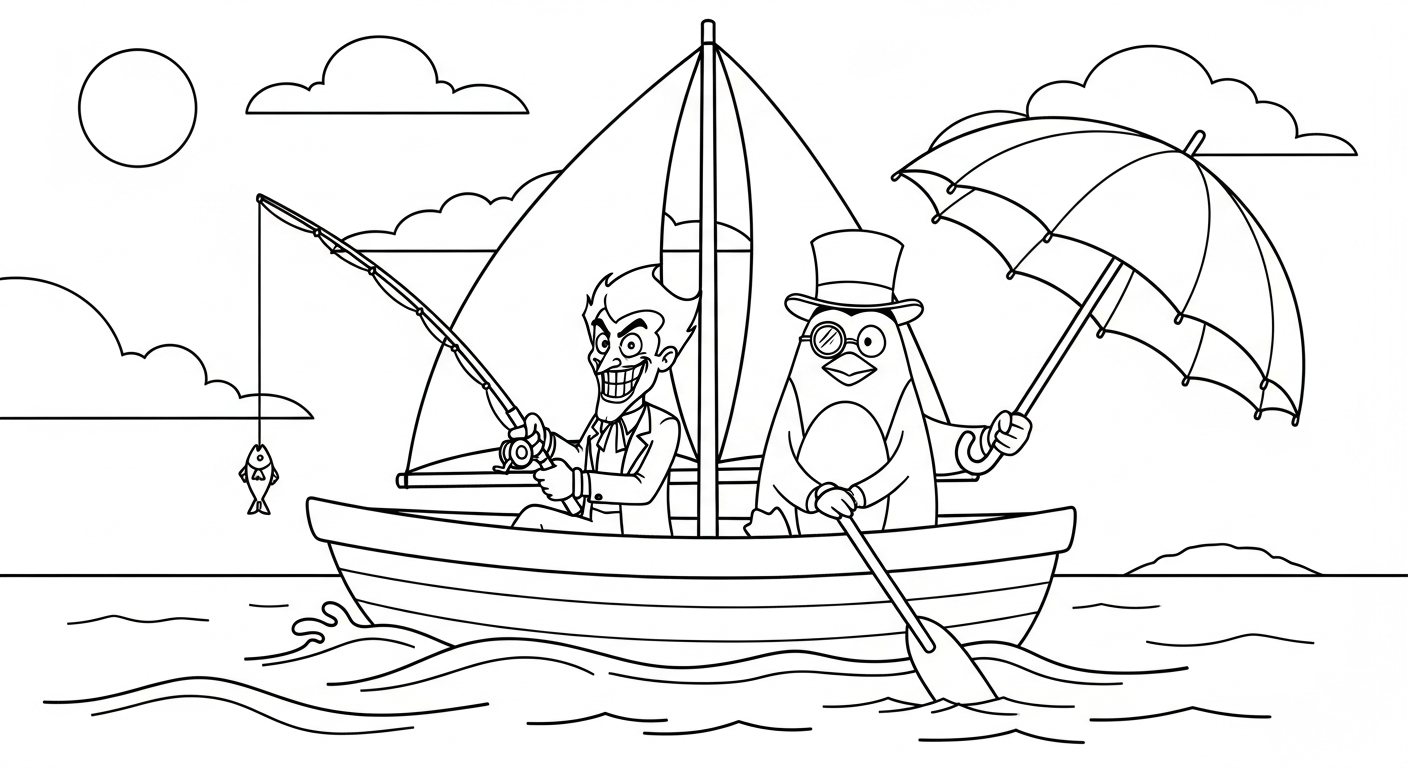 coloriage Joker updated et decoupage