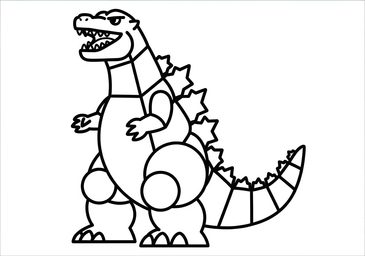 coloriage Monstre update gratuit à imprimer 1