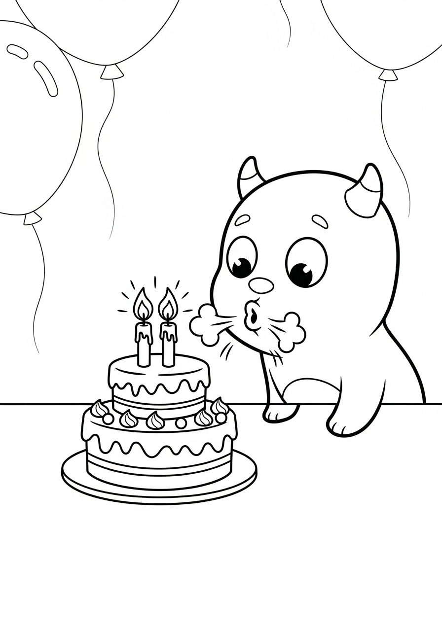 coloriage Monstre update à imprimer gratuit
