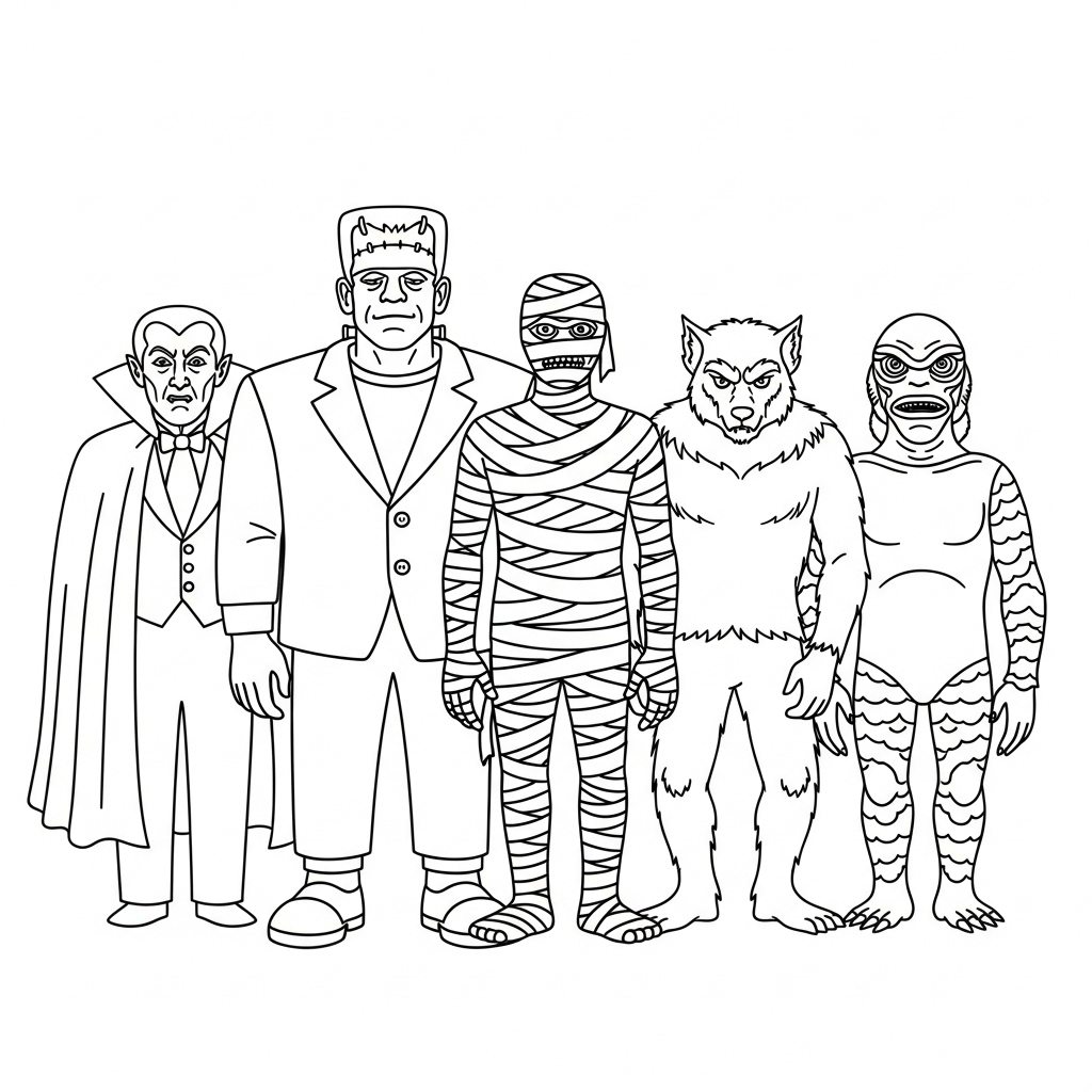 coloriage Monstre update à imprimer