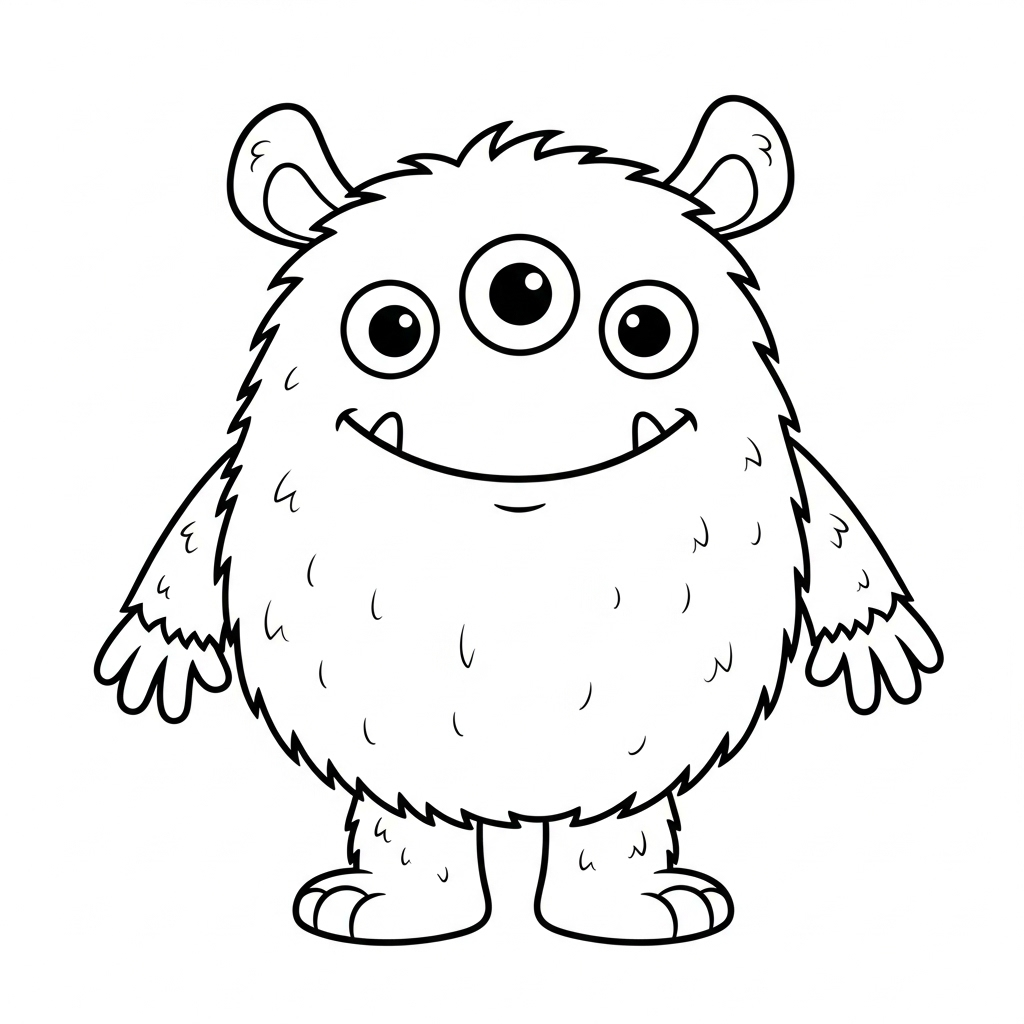 coloriage Monstre update pour enfant à imprimer