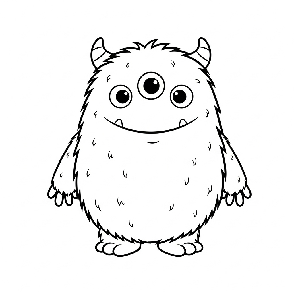 coloriage Monstre update pour enfants à télécharger