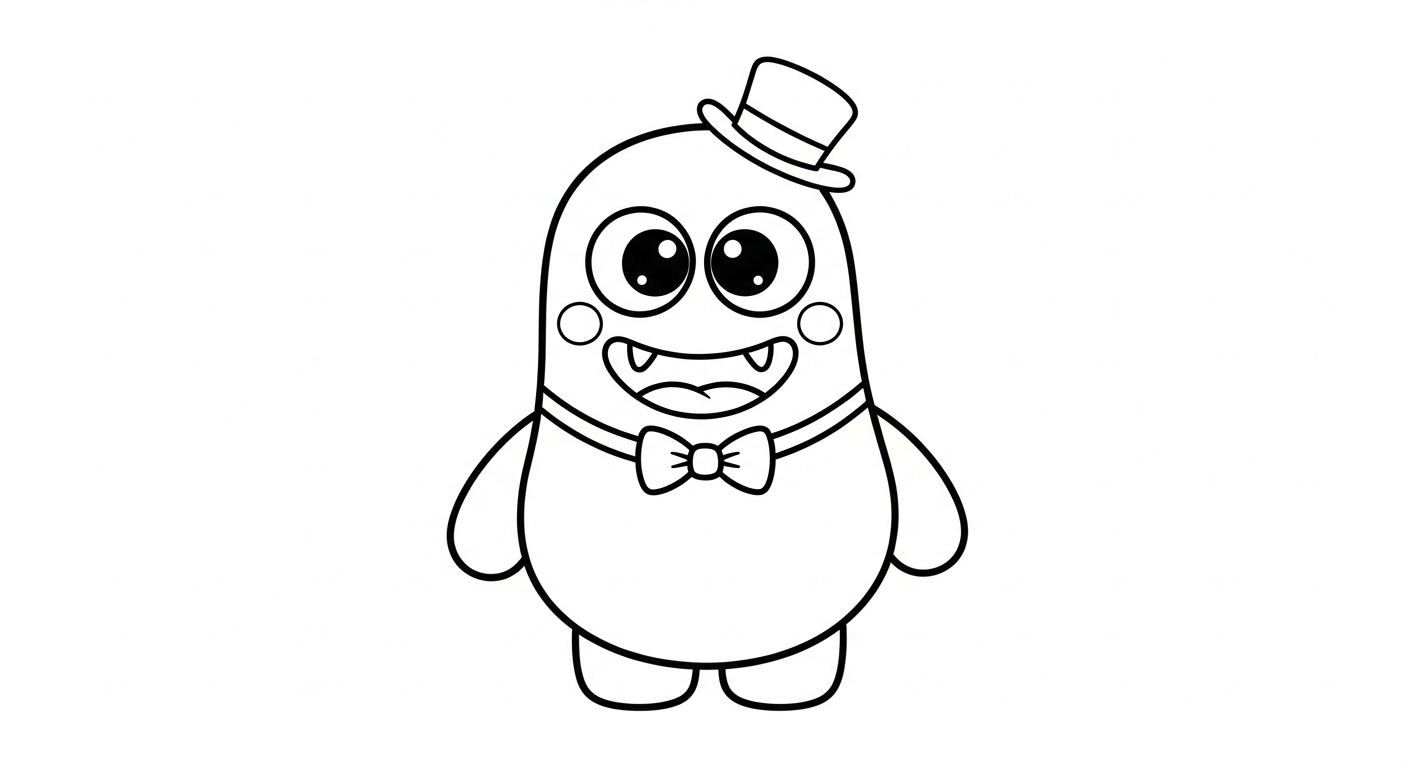 coloriage Monstre update et découpage à imprimer