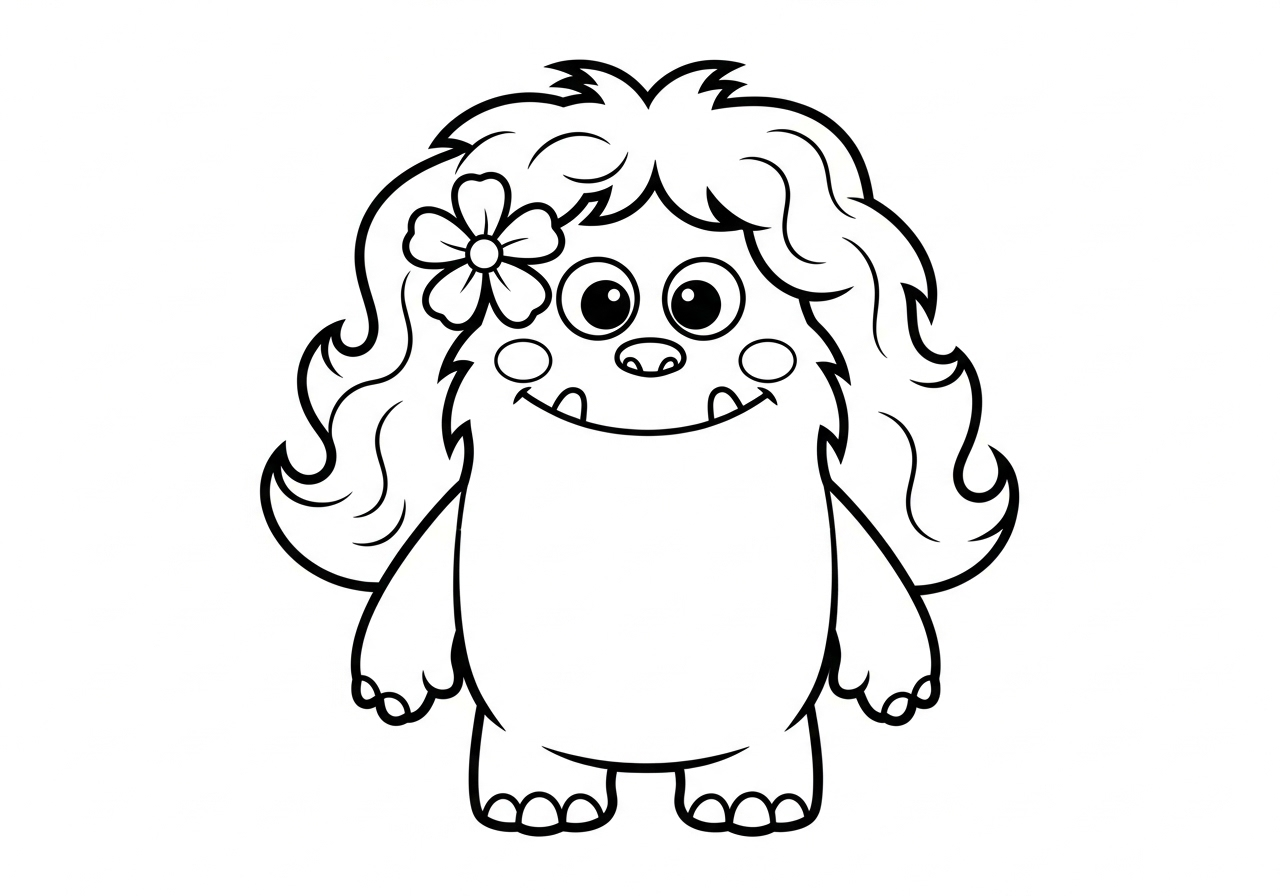 coloriage Monstre update à imprimer kawaii 1