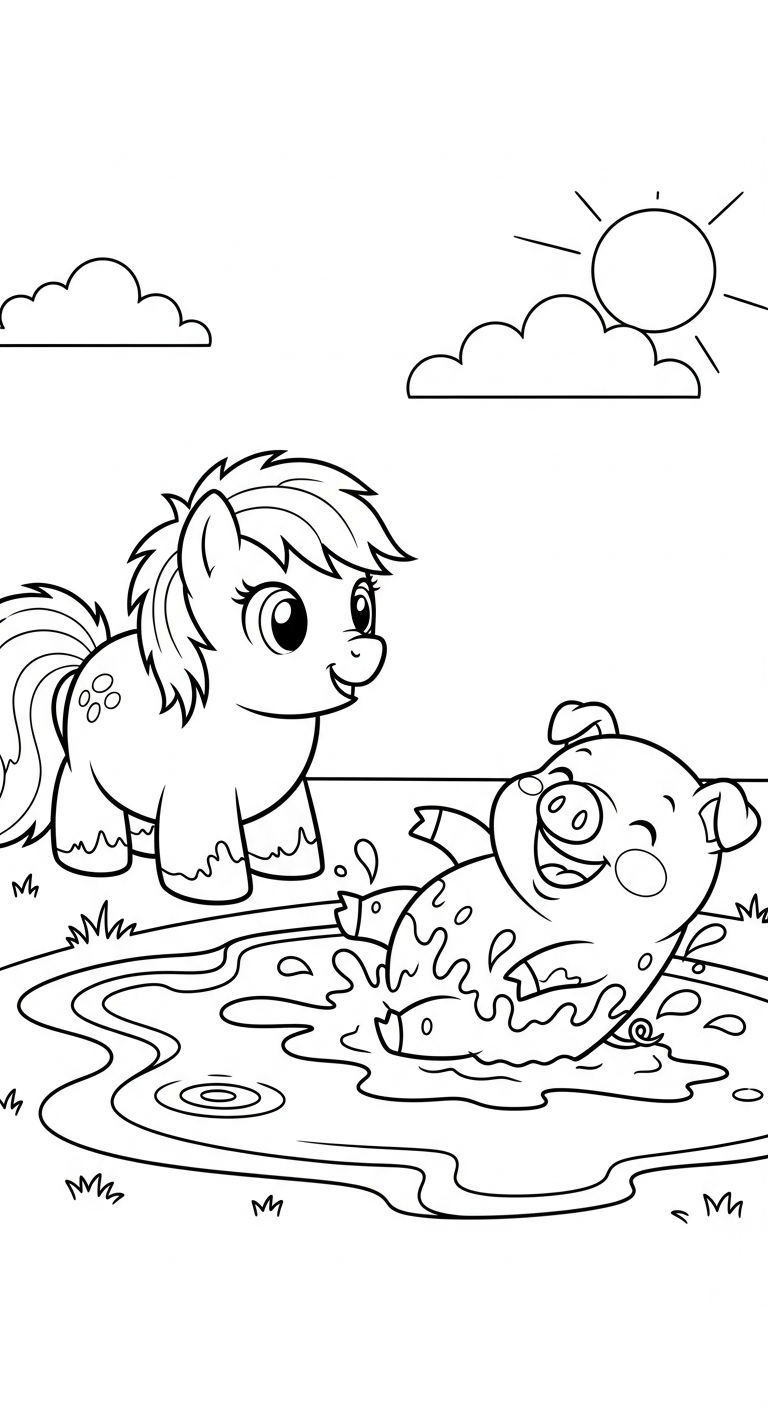 coloriage Poney updated pour enfant de 5 ans