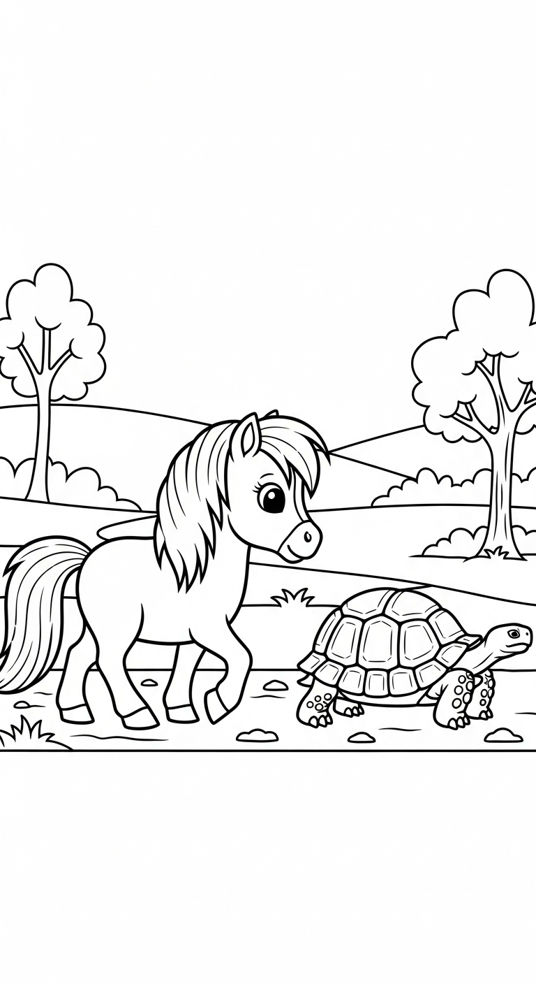 coloriage Poney updated et dessins 1