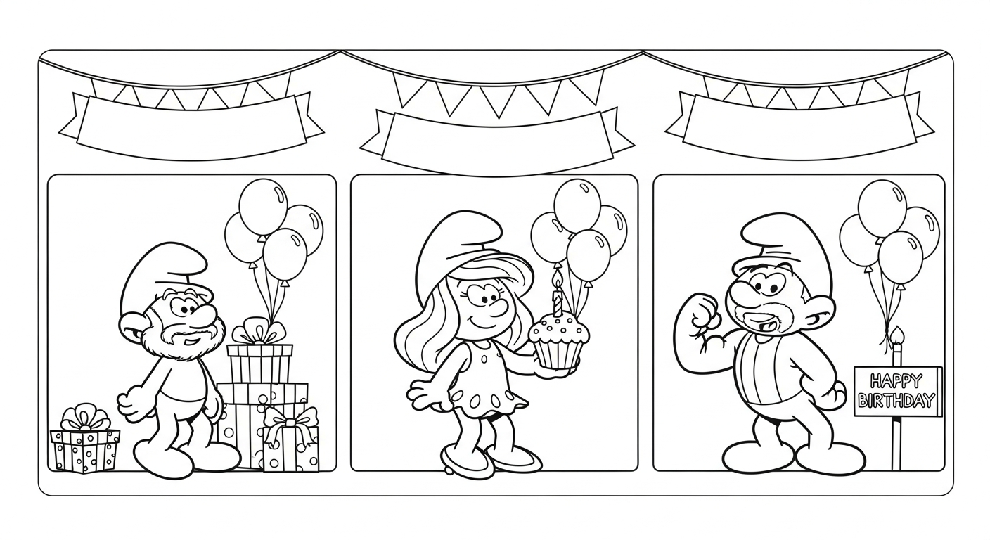 coloriage Schtroumpf updated à imprimer pour enfant de 8 ans