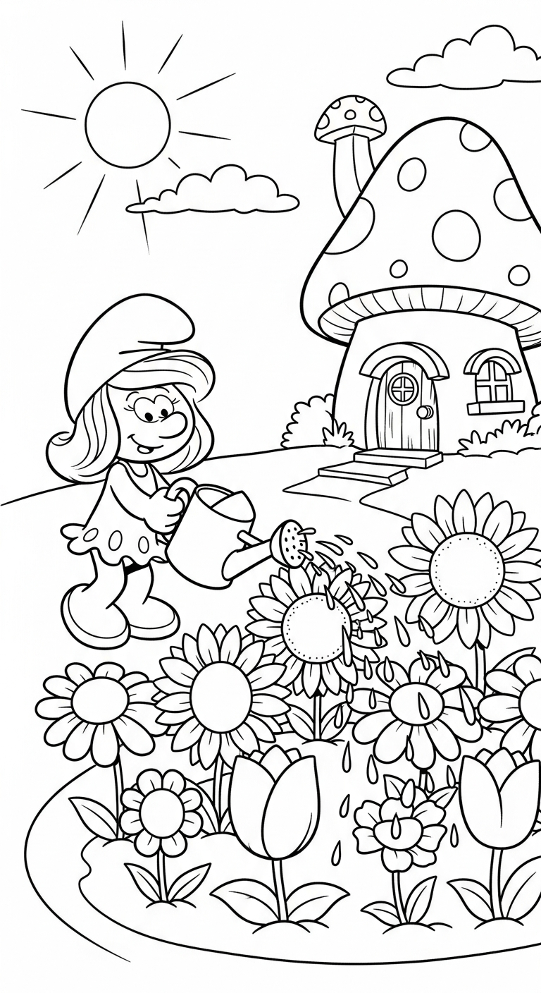 coloriage Schtroumpf updated a telecharger
