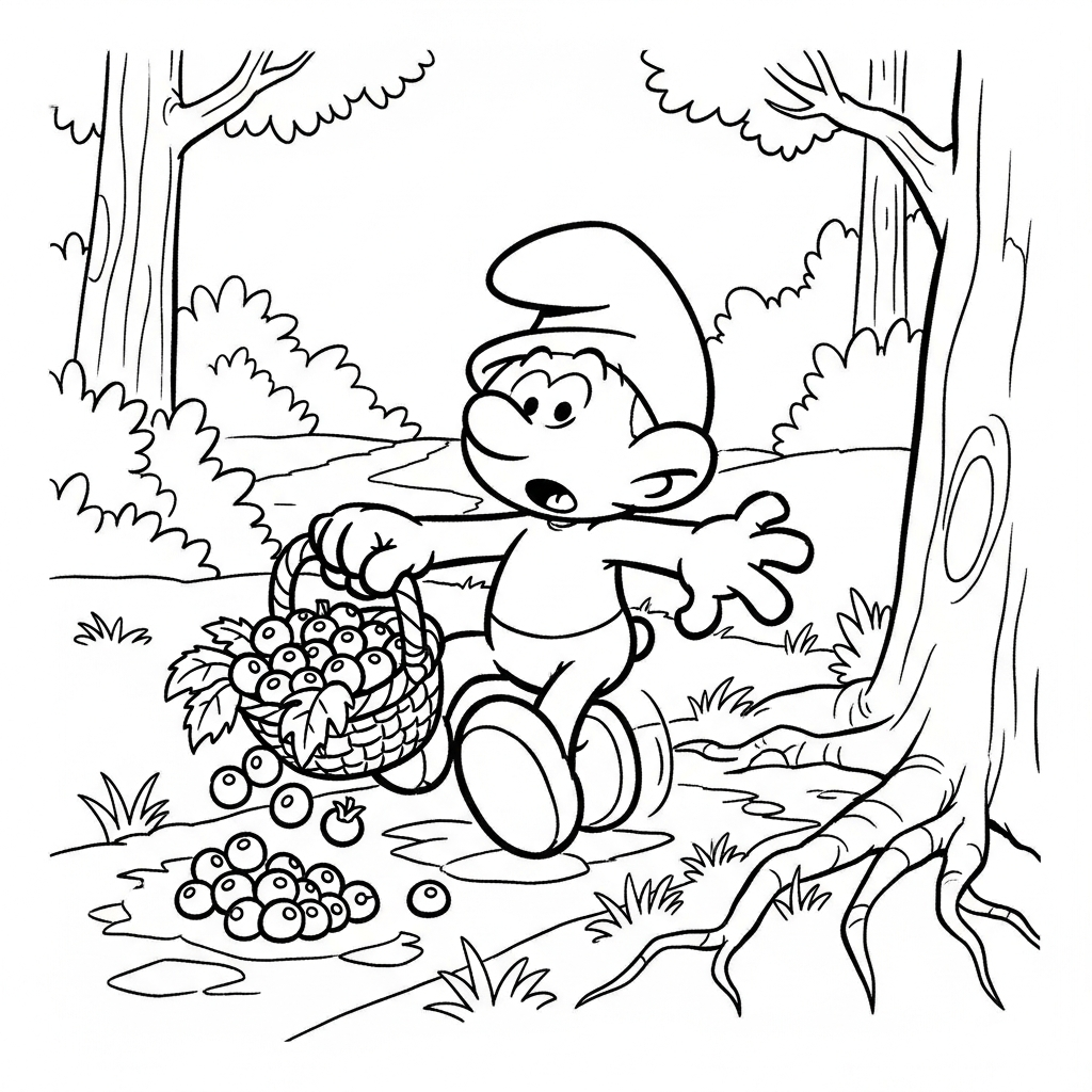 coloriage Schtroumpf updated pour enfant à imprimer