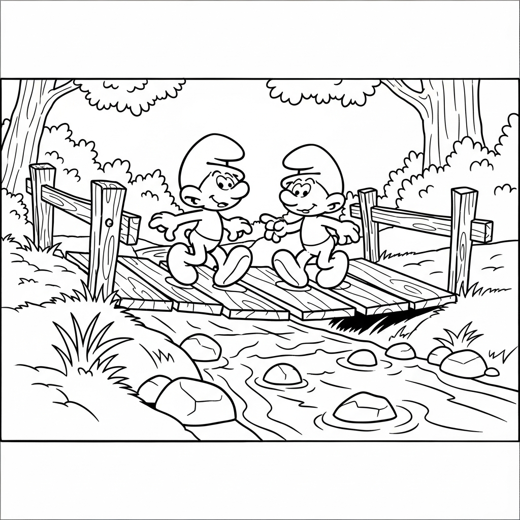 coloriage Schtroumpf updated à imprimer pdf