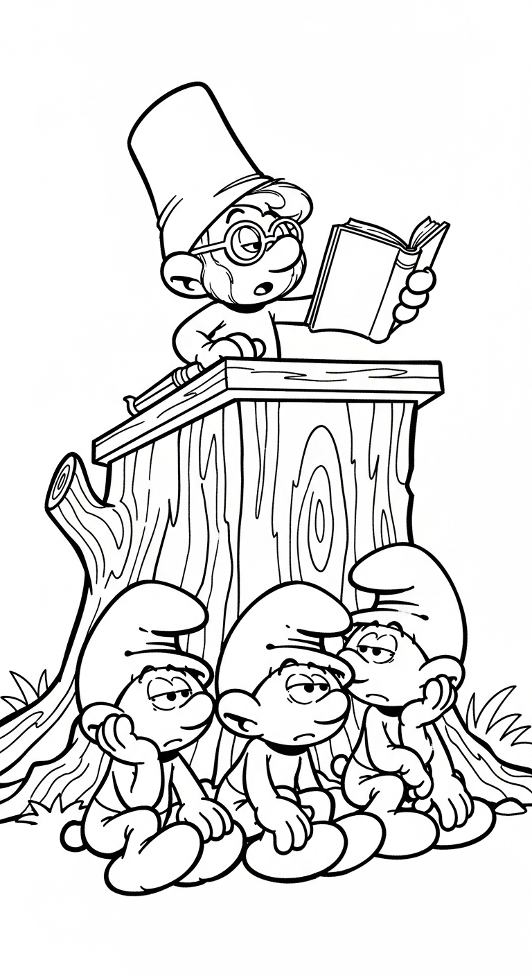 coloriage Schtroumpf updated gratuit pour enfants