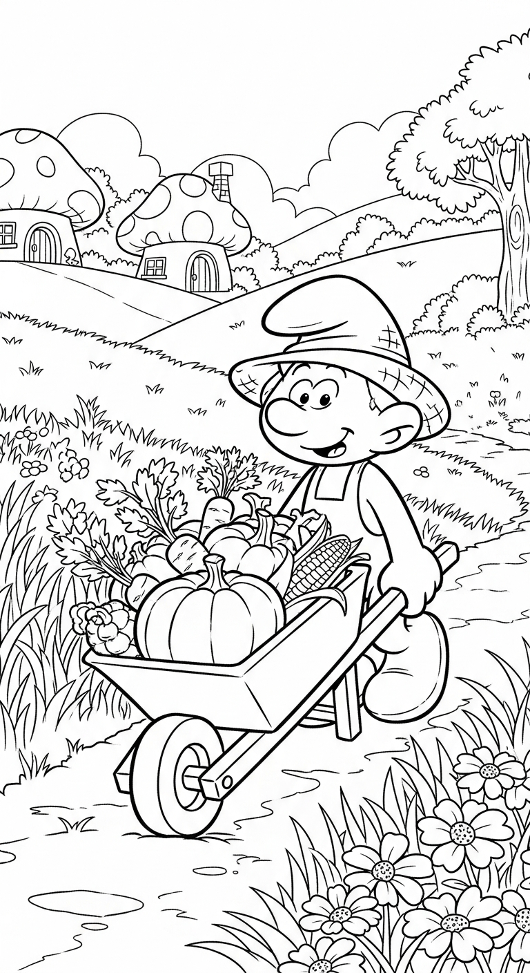 coloriage Schtroumpf updated educatif pour enfant
