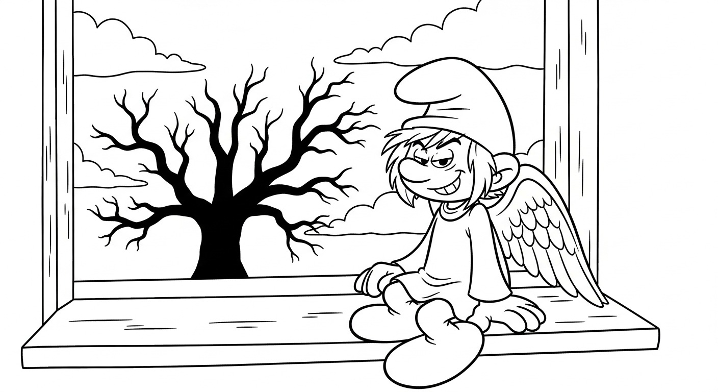 coloriage Schtroumpf updated à imprimer pour enfant de 12 ans