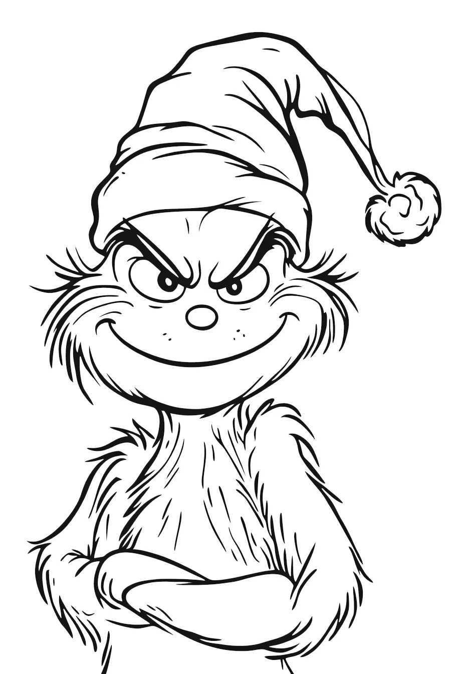 coloriage grinch a imprimer pour enfant de 4 ans 2