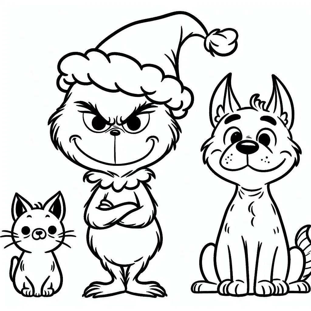 coloriage grinch à imprimer pour enfant de 7 ans