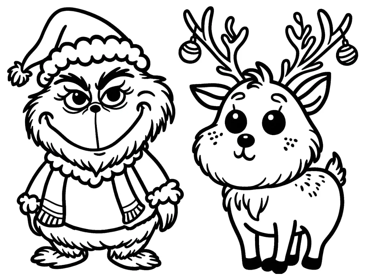 coloriage grinch pour enfants a imprimer