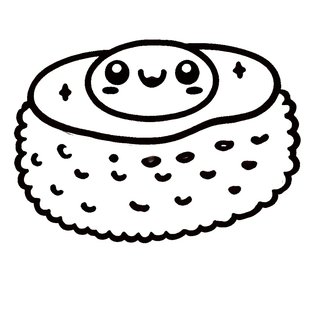 imprimer coloriage kawaii sushi