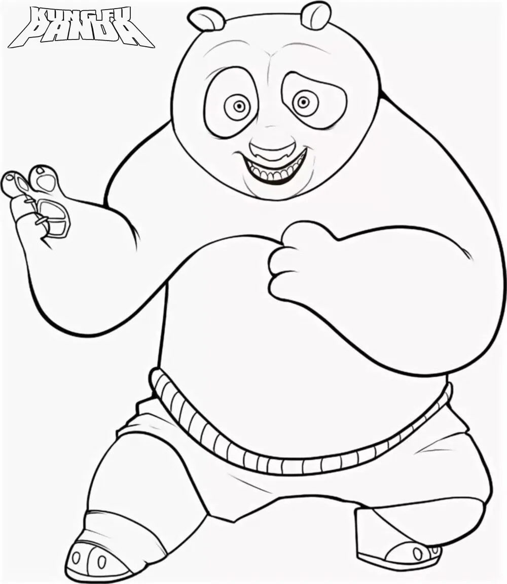 coloriage kung fu panda à imprimer pour enfant de 9 ans