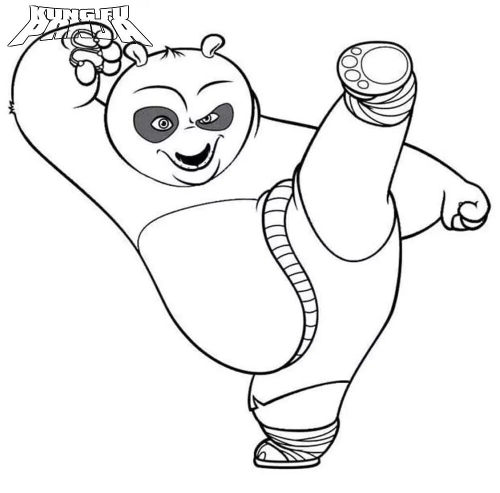 coloriage kung fu panda et dessin a imprimer