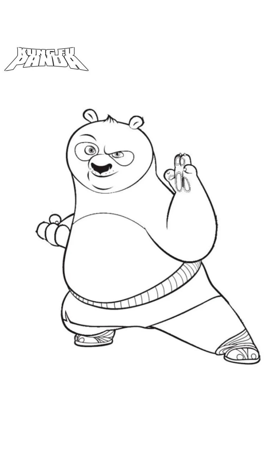 coloriage kung fu panda pour enfant de 8 ans