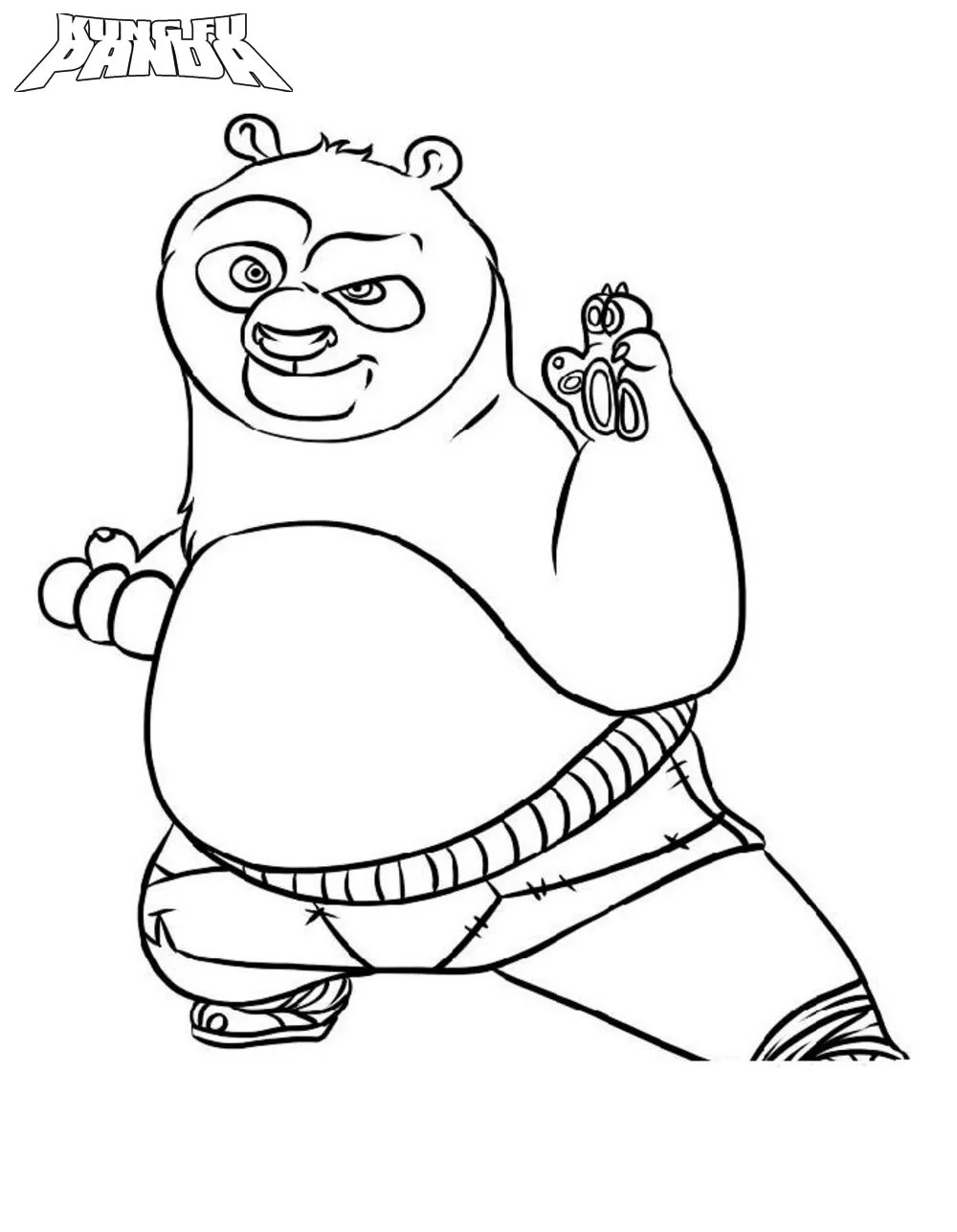 coloriage kung fu panda a imprimer