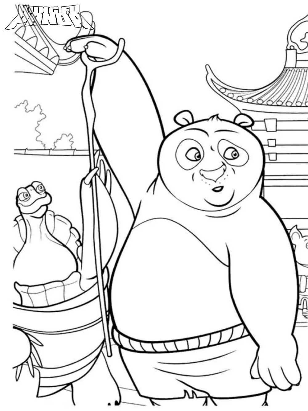 coloriage kung fu panda à imprimer pour enfant de 7 ans