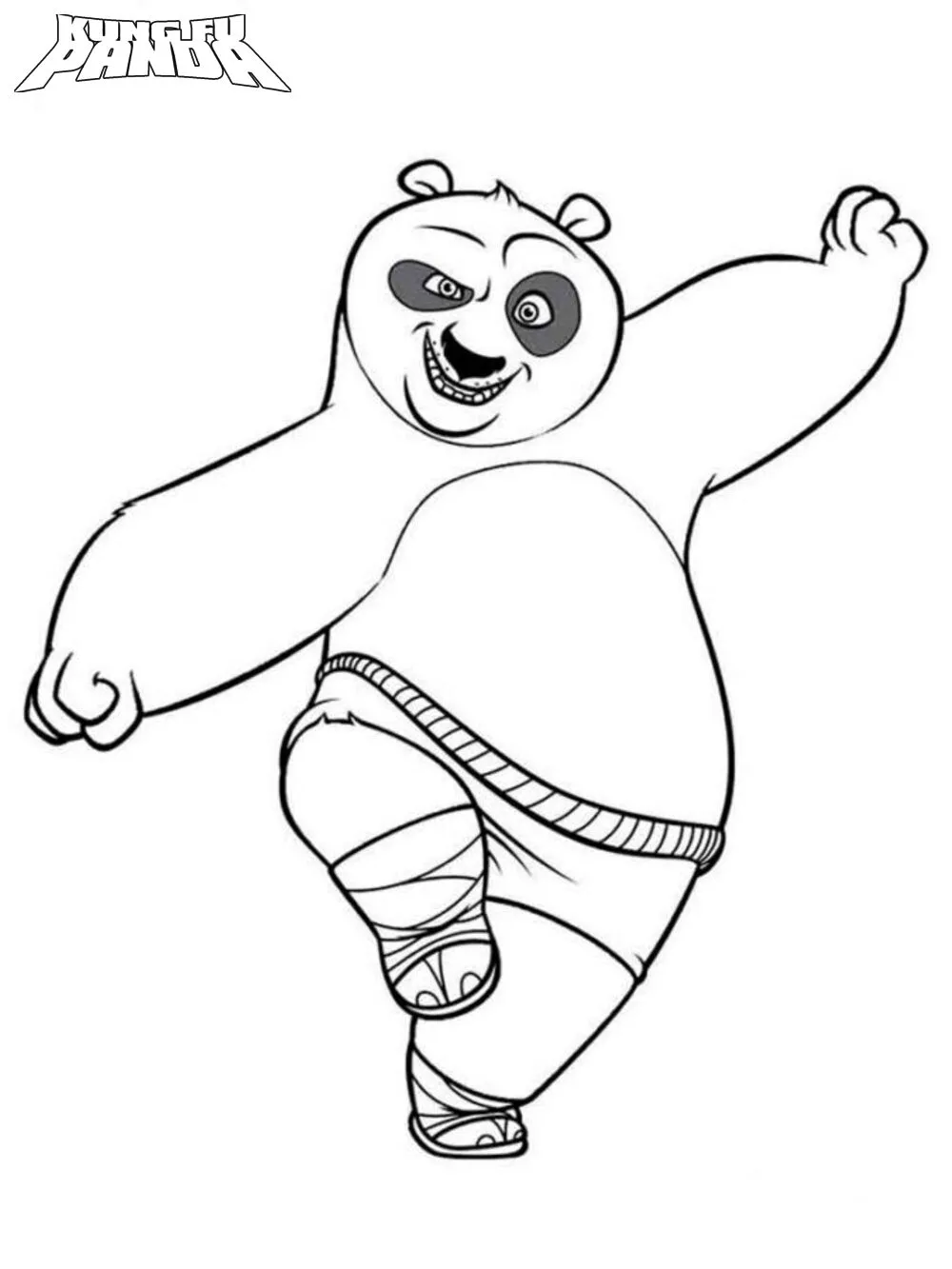 coloriage kung fu panda à imprimer pour enfant de 12 ans