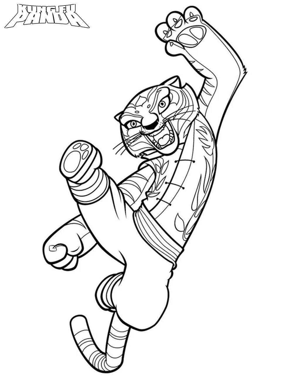 coloriage kung fu panda gratuit pour enfants