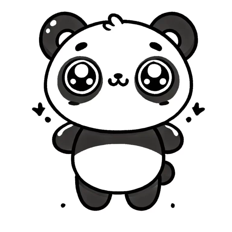 Coloriage Panda kawaii