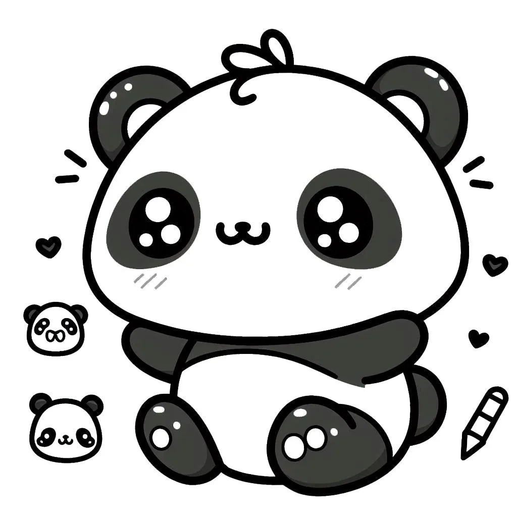 Panda Carini Da Disegnare Disegno Di Panda Kawaii Con Cuore Da Panda Carini Da Disegnare Disegno Di Panda Kawaii Con Cuore Da