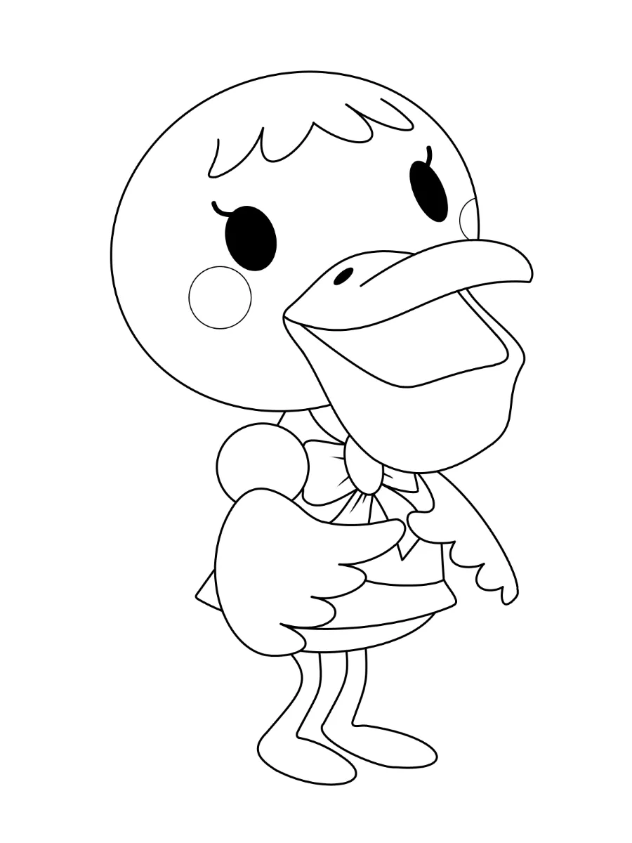 image de coloriage Animal Crossing pour enfant