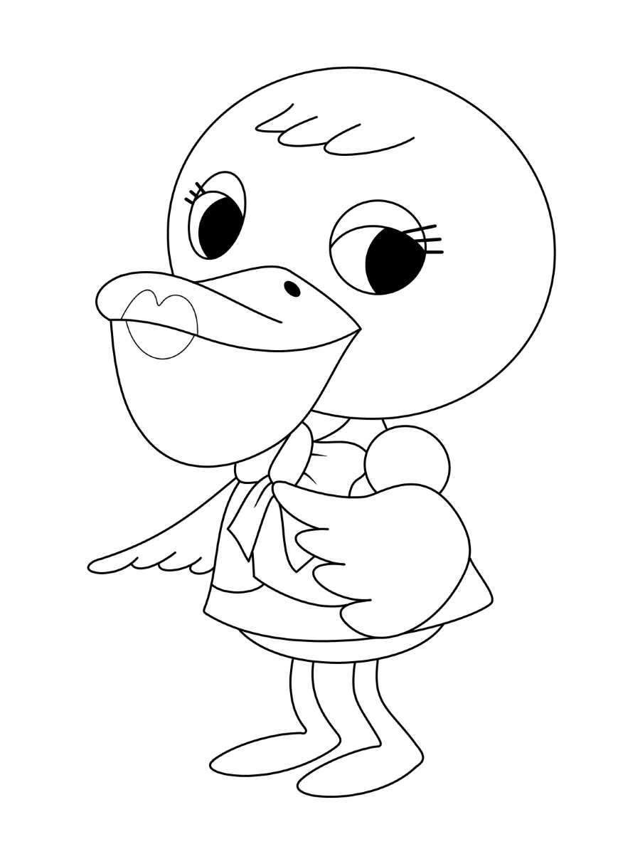 coloriage Animal Crossing pour bebe a imprimer