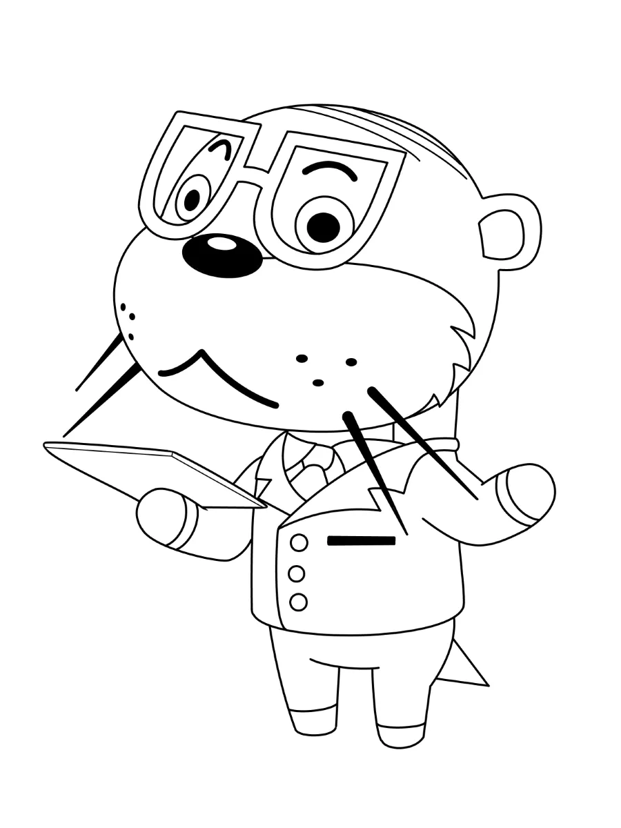 coloriage Animal Crossing pour enfants à télécharger