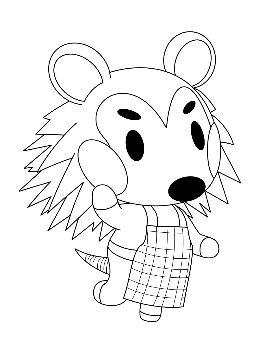 coloriage Animal Crossing pour enfant de à imprimer 1