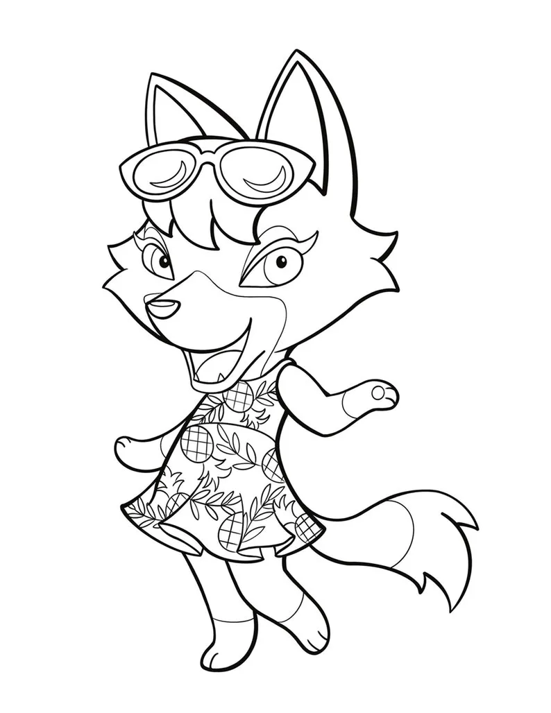 coloriage Animal Crossing pour enfant de à imprimer 2