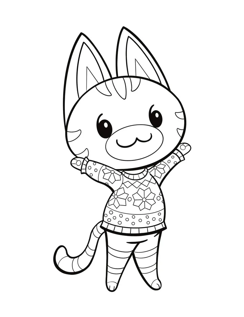 coloriage Animal Crossing et découpage à imprimer