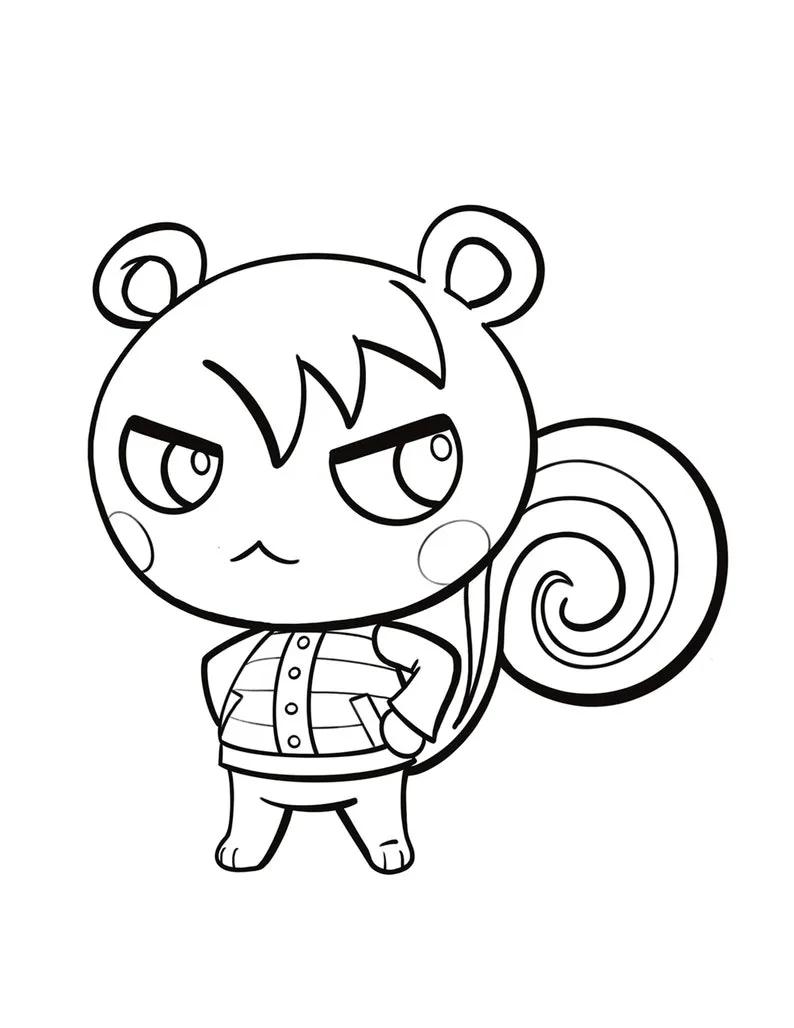 imprimer coloriage Animal Crossing