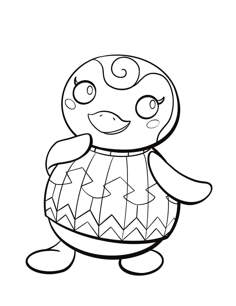 coloriage Animal Crossing a imprimer pour enfant de 4 ans