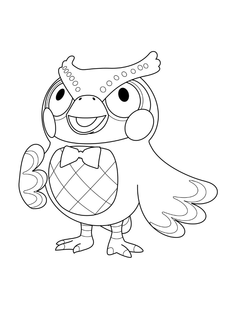 coloriage Animal Crossing pour enfant de 2 ans