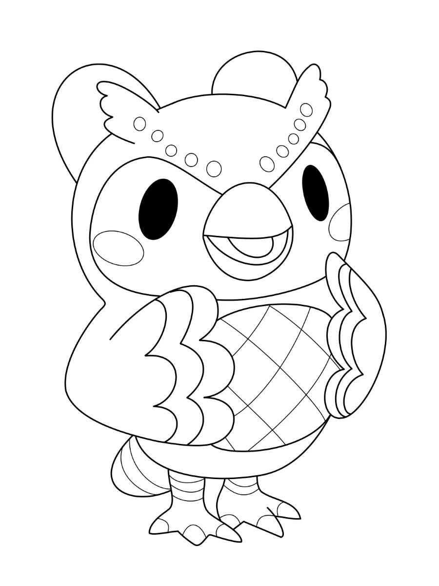 coloriage Animal Crossing pour enfants a imprimer 1