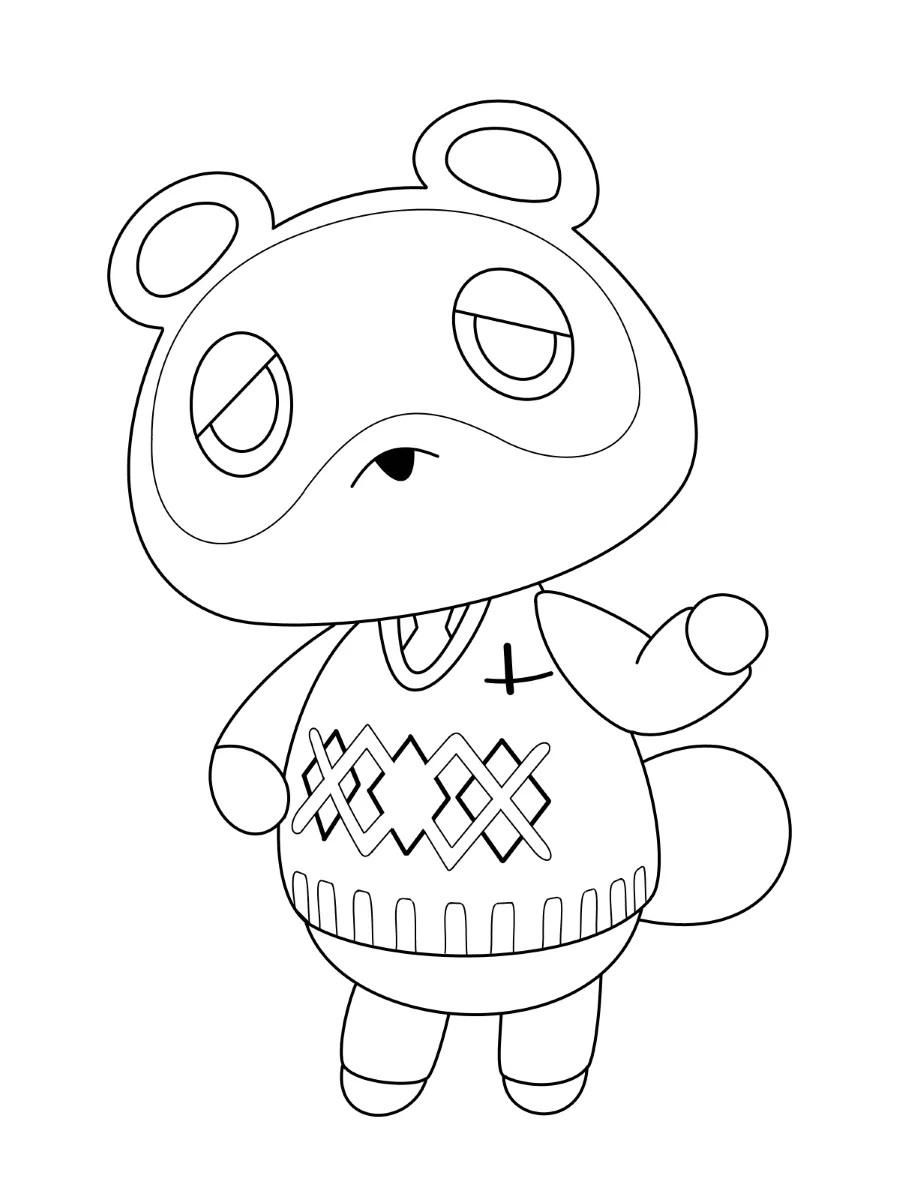 coloriage Animal Crossing pour enfant de à imprimer