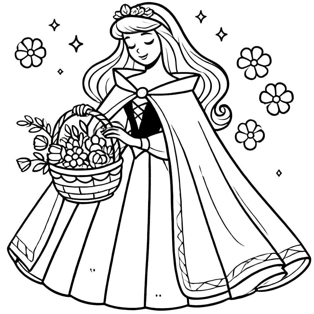 coloriage Aurore d'enfant a imprimer