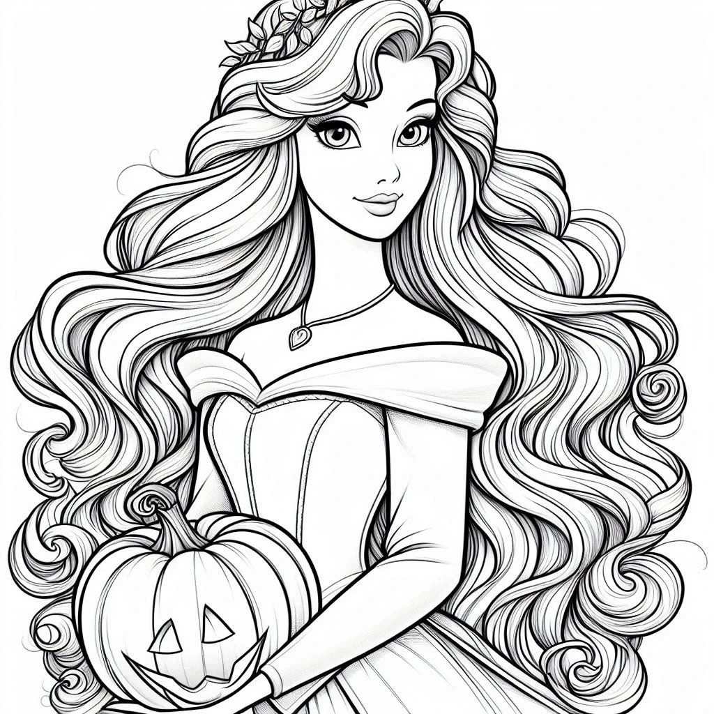 coloriage Aurore pour enfant de 4 ans