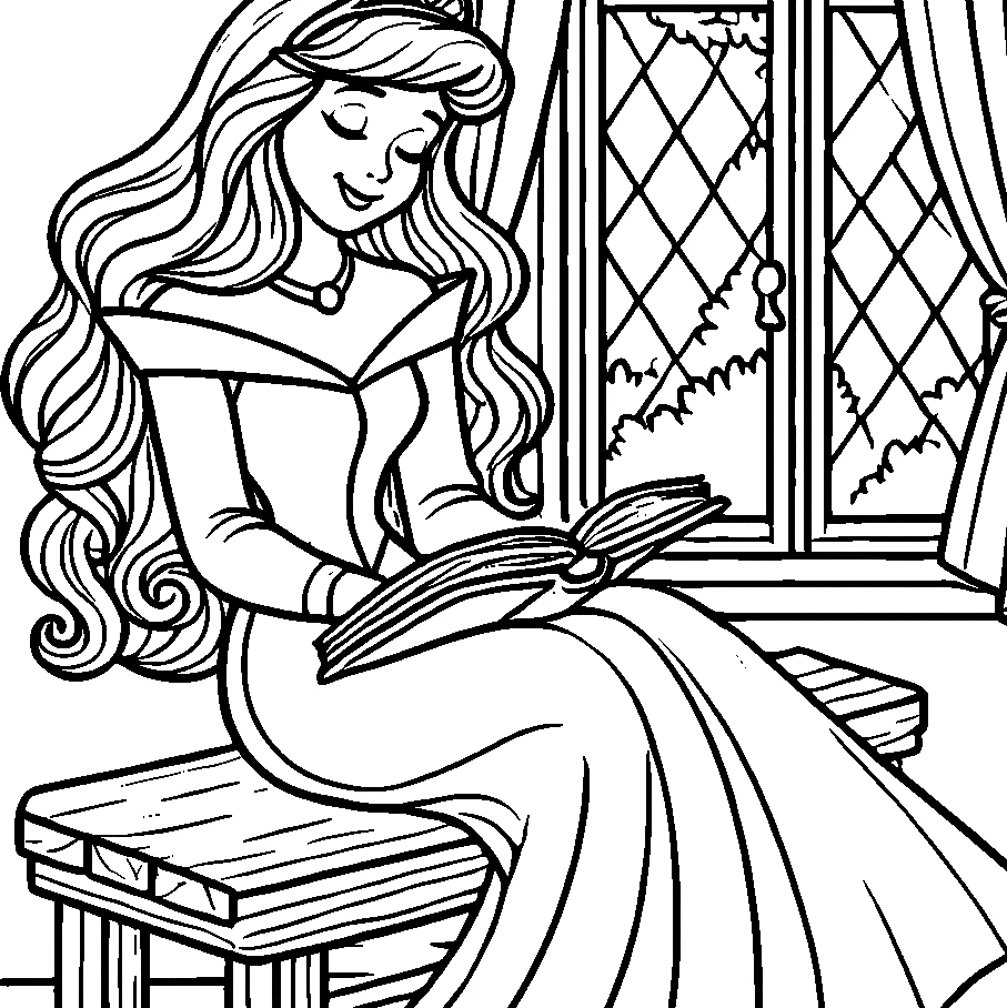 coloriage Aurore à imprimer pour enfant de 8 ans