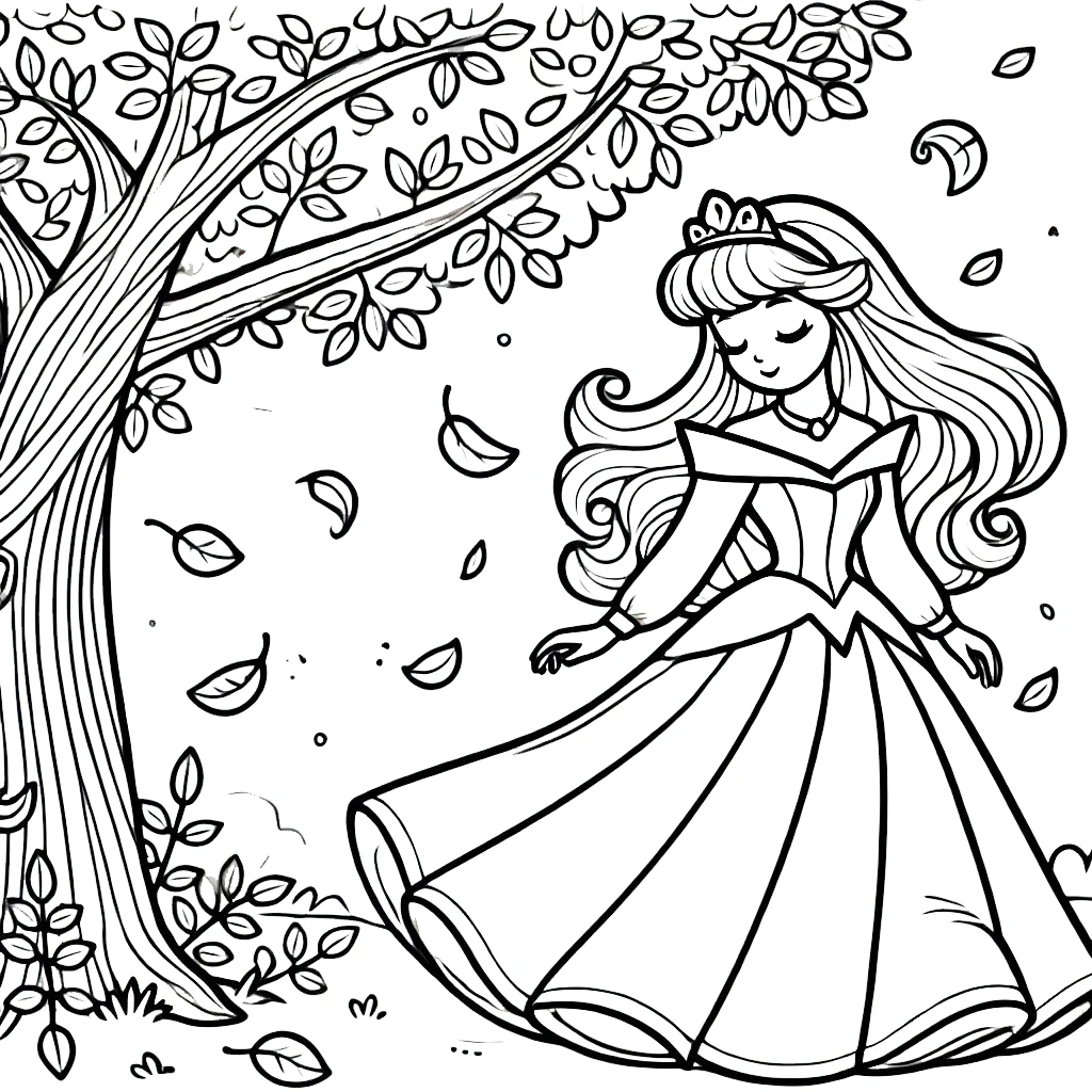 coloriage Aurore pour enfant de 7 ans