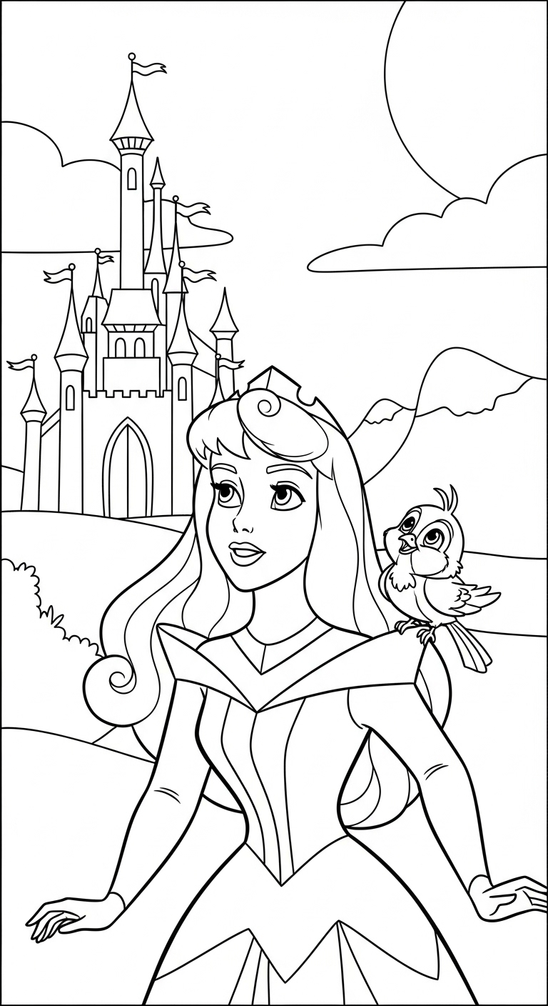 coloriage Aurore updated à imprimer pour enfant de 4 ans