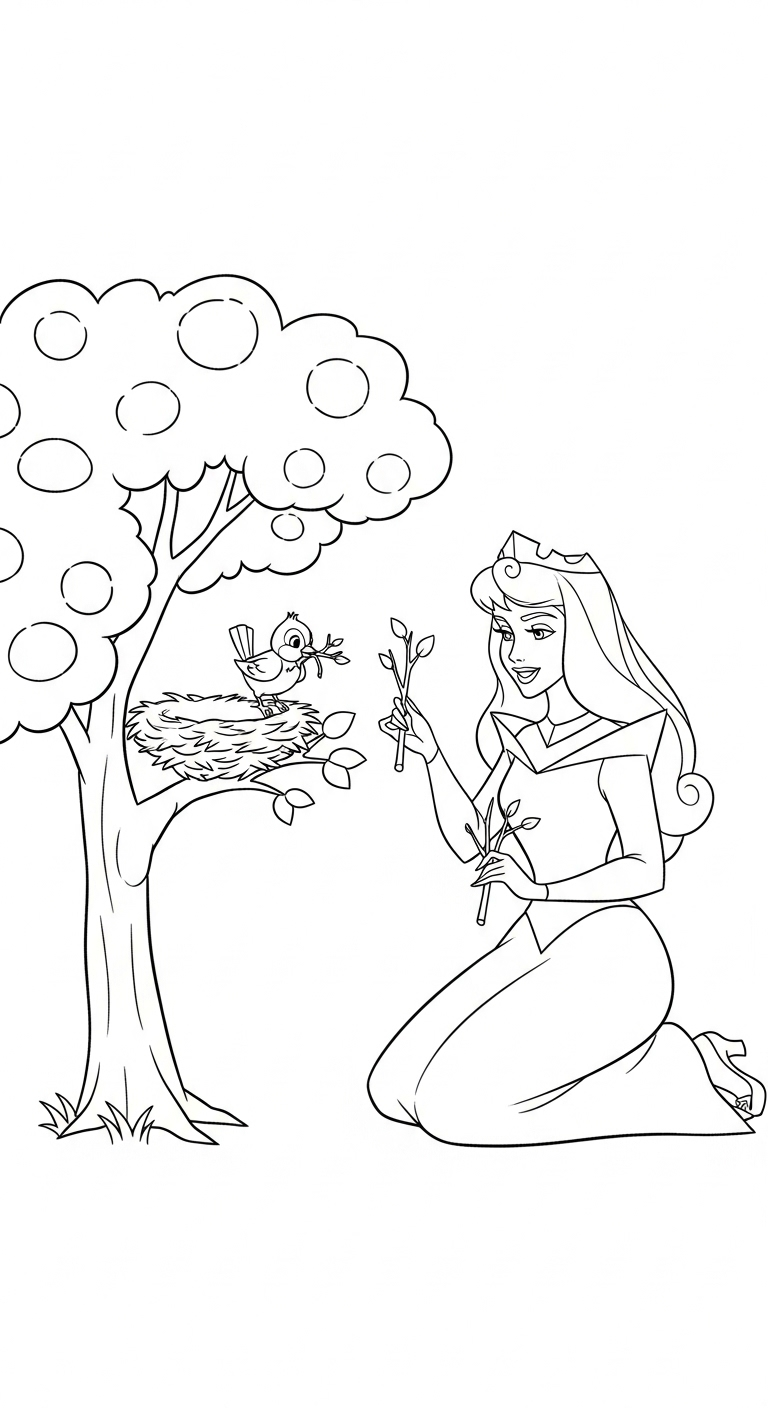 coloriage Aurore updated pour enfants à imprimer