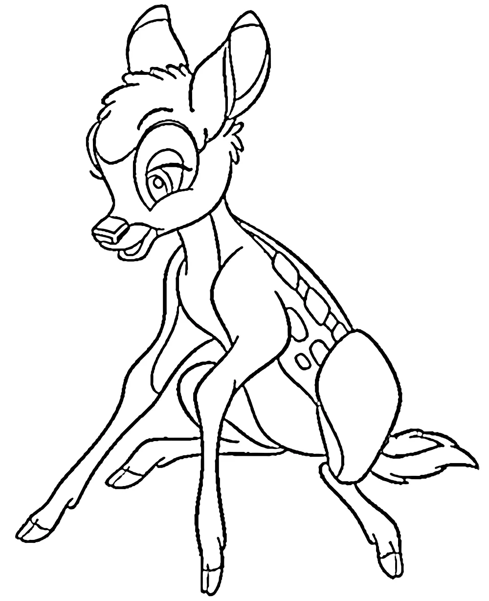 coloriage Bambi pour enfants 1